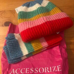 NEW ACCESSORIZE set of fingerless gloves and hat // NOUVEAU ACCESSORIZE chapeau